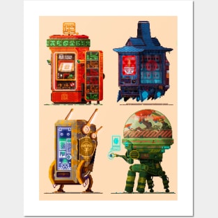 Cyberpunk vending machines II Posters and Art